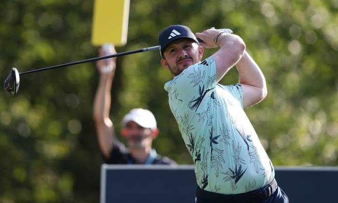 Sport Bilder des Tages BMW PGA, Golf Herren Championship, Round 2, DP World Tour, European Tour, Wentworth Golf Club, Surrey, UK. - 15th September 2023. Connor Syme of Scotland. - BMW PGA Championship, Round 2, DP World Tour, European Tour, Wentworth Golf Club, Surrey, UK. - 15th September 2023. Surrey Wentworth Golf Course United Kingdom Copyright: xDanxWeirx CP_BMW_PGA_Championship_Round_2_75