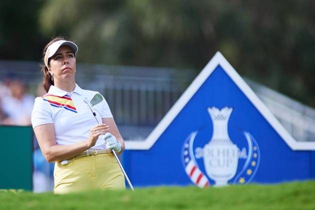 September 22, 2023, SEVILLA, SEVILLA, SPAIN: Georgia Hall of Europe team in action during the Solheim Cup 2023 in Finca Cortesin at Estepona on September 22, 2023 in Malaga, Spain. SEVILLA SPAIN - ZUMAa181 20230922_zaa_a181_004 Copyright: xJoaquinxCorcherox