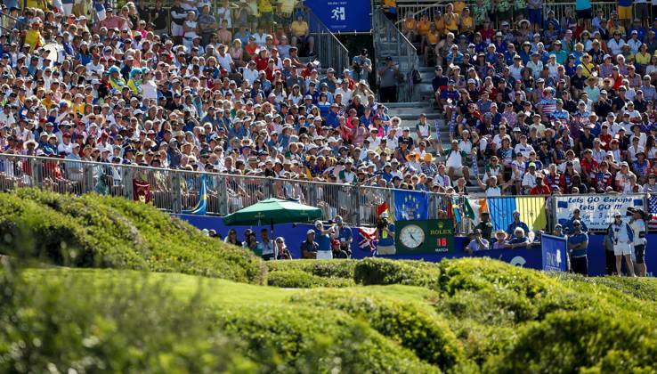 2023 Solheim Cup, Finca Cortesin, Andalucia, Spain 24 9 2023 Leona Maguire tees off Leona Maguire tees off 24 9 2023  Copyright: x INPHO MartinxSirasxLimax _MSL7771