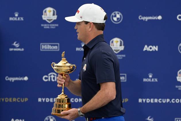 Zach Johnson (USA) during the USA an Europe Ryder Cup 2023 captains press conference, PK, Pressekonferenz at Marco Simone Golf & Country Club on September 25, 2023 in Rome, Italy.  Copyright: xFabrizioxCorradetti IPAxSportx x xx IPA_40555106 IPA_IPA40555106