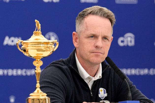 Luke Donald (ENG) during the USA an Europe Ryder Cup 2023 captains press conference, PK, Pressekonferenz at Marco Simone Golf & Country Club on September 25, 2023 in Rome, Italy.  Copyright: xFabrizioxCorradetti IPAxSportx x xx IPA_40555215 IPA_IPA40555215