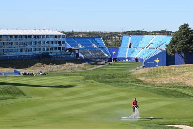 Ryder Cup 2023, Practice and Previews, Golf, Marco Simone Golf & Country Club, Rome, Italy - 25 Sep 2023  Copyright: xGreigxCowie Shutterstockx 14125227a