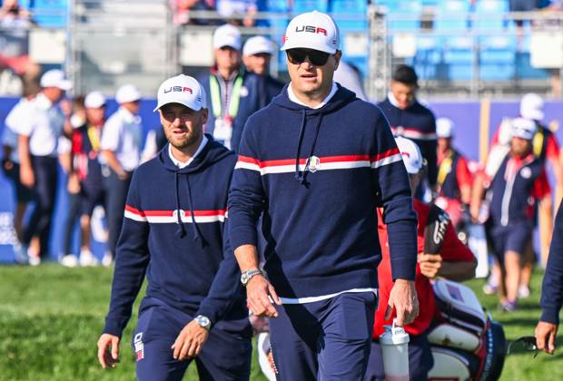 Ryder Cup 2023, Practice and Previews, Golf, Marco Simone Golf & Country Club, Rome, Italy - 28 Sep 2023  Copyright: xGreigxCowie Shutterstockx 14126911j