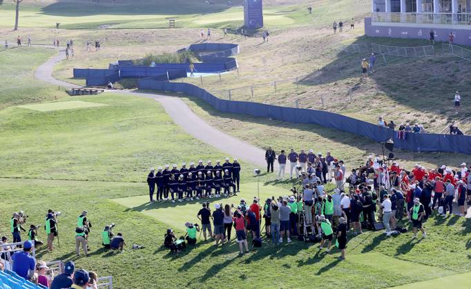 GOLF - Ryder Cup 2023 ROME,ITALY,28.SEP.23 - GOLF - Ryder Cup, preview. Image shows an overview with the team of USA.  GEPAxpictures xHansxOberlaender