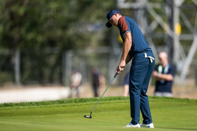 230928 Ludvig Aberg of Team Europe at a training session during day 1 of the Ryder Cup on September 28, 2023 in Rome Photo Mathias Bergeld BILDBYRAN kod MB MB0734 golf ryder cup träning practice training day 1 bbeng  Copyright: MATHIASxBERGELD BB230928MB035