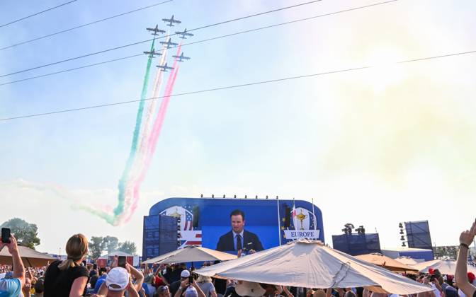 Ryder Cup 2023, Practice and Previews, Golf, Marco Simone Golf & Country Club, Rome, Italy - 28 Sep 2023  Copyright: xGreigxCowie Shutterstockx 14126911bb
