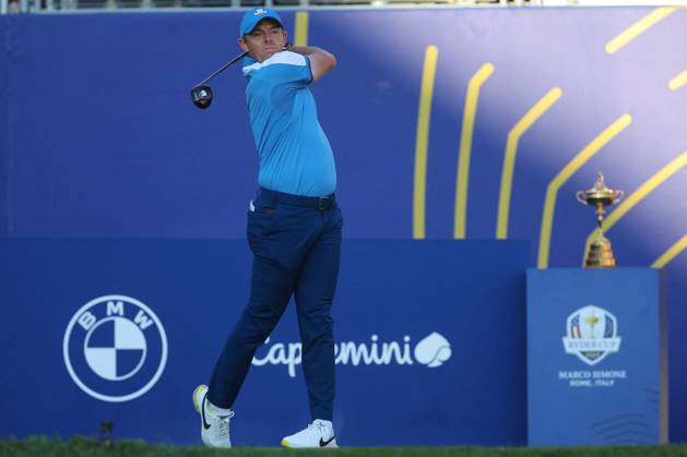 Rome Ryder Cup 2023 - Foursomes Session, 29.09.2023 Rome, Italy 29.09.2023: Rory Mcilroy of Europe during Foursomes Session at RYDER CUP 2023 at Marco Simone Golf & Country Club di Guidonia Montecelio, Roma Rome italy -  Copyright: xIPAxSport ABACAx BRIPASport20230929_288 IPAxSport ABACAx BRIPASport20230929_288