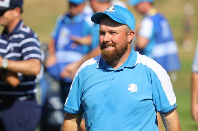 Golf match - Ryder Cup 2023 Rome, Italy 29.09.2023: Shane Lowry of Europe,celebrate victory in Foursomes Session at RYDER CUP 2023 at Marco Simone Golf & Country Club di Guidonia Montecelio, Roma Rome Italy  Copyright: xIPAxSport ABACAx BRIPASport20230929_540 IPAxSport ABACAx BRIPASport20230929_540