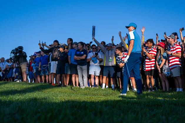 230929 Ludvig Aberg of Team Europe in a foursome match during day one of the Ryder Cup on September 29, 2023 in Rome Photo Mathias Bergeld BILDBYRAN kod MB MB0736 golf ryder cup day 1 bbeng round 1  Copyright: MATHIASxBERGELD BB230929MB056
