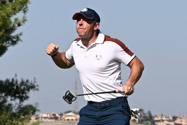 Ryder Cup 2023, Day Two, Morning Foursomes, Golf, Marco Simone Golf & Country Club, Rome, Italy - 30 Sep 2023  Copyright: xGreigxCowie Shutterstockx 14130258ab