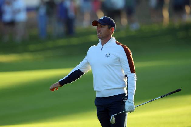 Rome Ryder Cup 2023 - Session One Foursomes MATCHES, 30.09.2023 Rome, Italy 30.09.2023: Rory MCILROY at Session One - Foursomes at RYDER CUP 2023 at Marco Simone Golf & Country Club di Guidonia Montecelio, Roma Rome italy -  Copyright: xIPAxSport ABACAx BRIPASport20230930_268 IPAxSport ABACAx BRIPASport20230930_268