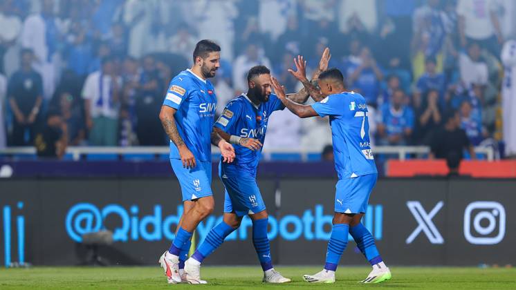 SAFF Roshn Saudi Pro League 2023-24 MD8 Aleksandar Mitrovic of Al-Hilal SFC celebrates after scoring during the Match Day 8 of the SAFF Roshn Saudi Pro League 2023-24 between Al-Hilal SFC and Al-Shabab FC at the Prince Faisal bin Fahd Stadium on September 29, 2023 in Riyadh, Saudi Arabia. Riyadh Prince Faisal bin Fahd Stadium Kingdom of Saudi Arabia Copyright: xStrignerx 2023.9.29-Al-Hilal SFC vs Al-Shbab SC .GS.WEST_HOA_002479