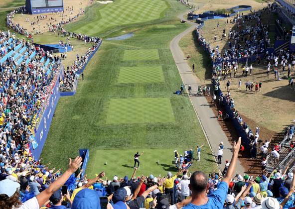 GOLF - Ryder Cup 2023 ROME,ITALY,01.OCT.23 - GOLF - Ryder Cup, Marco Simone Golf and Country Club. Image shows Justin Thomas (USA). GEPAxpictures xHansxOberlaender