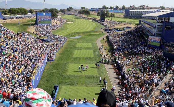 GOLF - Ryder Cup 2023 ROME,ITALY,01.OCT.23 - GOLF - Ryder Cup, Marco Simone Golf and Country Club. Image shows an overview. GEPAxpictures xHansxOberlaender
