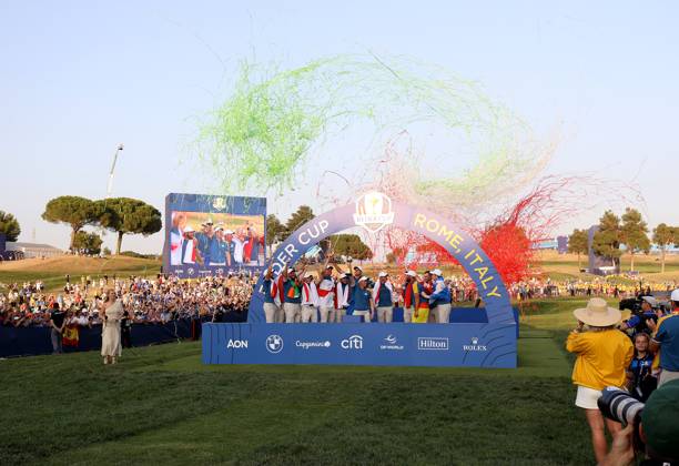 GOLF - Ryder Cup 2023 ROME,ITALY,01.OCT.23 - GOLF - Ryder Cup, Marco Simone Golf and Country Club. Image shows the team of Europe. GEPAxpictures xHansxOberlaender
