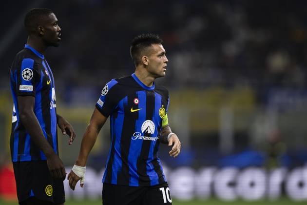 FC Internazionale v SL Benfica - UEFA Champions League Lautaro Martinez of FC Internazionale and Marcus Thuram of FC Internazionale are seen during the UEFA Champions League football match between FC Internazionale and SL Benfica. Milan Italy Copyright: xNicolòxCampox