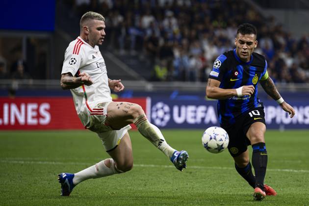 FC Internazionale v SL Benfica - UEFA Champions League Lautaro Martinez of FC Internazionale competes for the ball with Morato of SL Benfica during the UEFA Champions League football match between FC Internazionale and SL Benfica. Milan Italy Copyright: xNicolòxCampox
