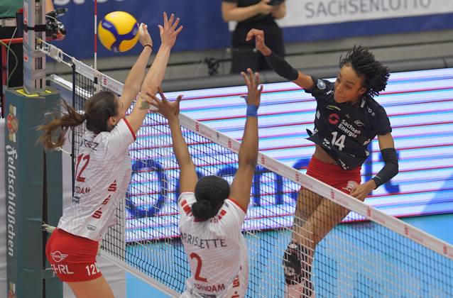 Volleyball, Women, VBL, Dresdner SC - SC Potsdam