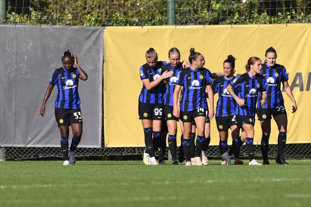 Italian football Serie A Women match - Lazio Women vs FC Internazionale Women Maja Jelcic of F.C. Inter celebrates after scoring 0-1 during Women s Italian Cup round of 16 between S.S. Lazio Women vs F.C. Inter, 12 October 2023, Stadium Mirko Fersini, Formello Italy. Rome Italy Copyright: xIPAxSport ABACAx BRIPASport20231012_162 IPAxSport ABACAx BRIPASport20231012_162