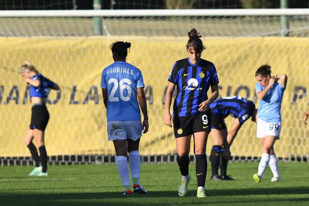 Italian football Serie A Women match - Lazio Women vs FC Internazionale Women Marta Varriale of S.S. Lazio Women and Elisa Polli of F.C. Inter during Women s Italian Cup round of 16 between S.S. Lazio Women vs F.C. Inter, 12 October 2023, Stadium Mirko Fersini, Formello Italy. Rome Italy Copyright: xIPAxSport ABACAx BRIPASport20231013_092 IPAxSport ABACAx BRIPASport20231013_092