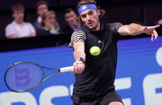 Tennis, ATP Tournament in Vienna, Semifinals, Tsitsipas - Medvedev