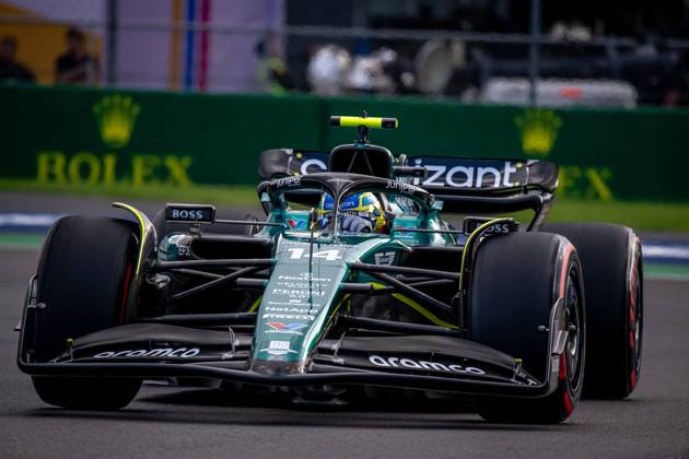 MEXICO CITY, MEXICO: Fernando Alonso, racing for the Aston Martin F1 team during the 2023 Formula 1 Mexico City Grand Prix at the Autodromo Hermanos Rodriguez in Mexico City, Mexico