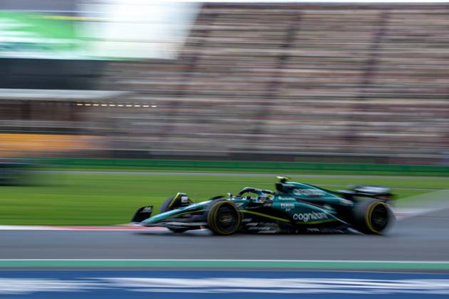 MEXICO CITY, MEXICO: Fernando Alonso, racing for the Aston Martin F1 team during the 2023 Formula 1 Mexico City Grand Prix at the Autodromo Hermanos Rodriguez in Mexico City, Mexico