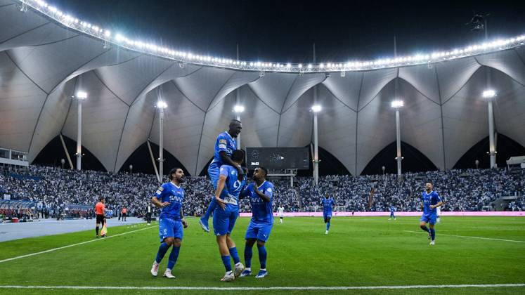 SAFF Roshn Saudi Pro League 2023-24 MD11 Aleksandar Mitrovic of Al-Hilal SFC celebrates after scoring a goal during the Match Day 11 of the SAFF Roshn Saudi Pro League 2023-24 between Al-Hilal SFC vs Al-Ahli SFC at King Fahd International Stadium on October 27, 2023 in Riyadh, Saudi Arabia. Riyadh King Fahd International Stadium Saudi Arabia Copyright: xVictorxFrailex 2023.10.27_PSI03255.MD11_VFR_02771