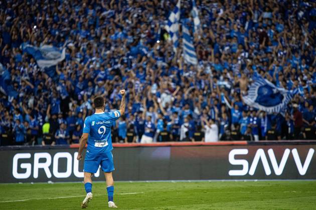 SAFF Roshn Saudi Pro League 2023-24 MD11 Aleksandar Mitrovic of Al-Hilal SFC celebrates after scoring a goal during the Match Day 11 of the SAFF Roshn Saudi Pro League 2023-24 between Al-Hilal SFC vs Al-Ahli SFC at King Fahd International Stadium on October 27, 2023 in Riyadh, Saudi Arabia. Riyadh King Fahd International Stadium Saudi Arabia Copyright: xVictorxFrailex 2023.10.27_PSI03255.MD11_VFR_03102