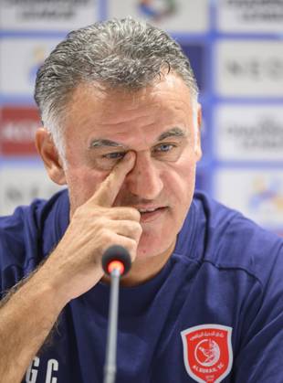 Al Duhail SC (QAT)v Al Nassr (KSA)- AFC Champions League In Doha Qatars Al Duhail SC French head coach Christophe Gerard Galtier attends a press conference, PK, Pressekonferenz ahead of the AFC Champions League Group E football match between Qatars Al Duhail SC and Saudi Arabias Al Nassr at Khalifa International Stadium in Doha, Qatar on 06 November 2023. DOHA Qatar Copyright: xNoushadxThekkayilx originalFilename:varittyakkal-alduhail231106_nppXY