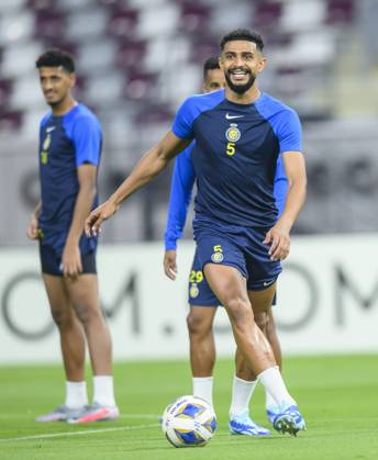 Al Duhail SC (QAT)v Al Nassr (KSA)- AFC Champions League In Doha Saudi Arabias Al Nasser player Abdulelah Al-Amri during a training session at Khalifa International Stadium in Doha on 06 November 2023 on the eve of their AFC Champions League Group E match against Qatar s Al Duhail SC DOHA Qatar Copyright: xNoushadxThekkayilx originalFilename:varittyakkal-alduhail231106_npsHJ
