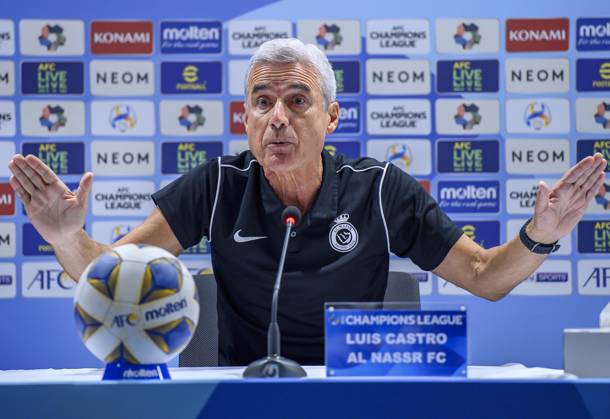 Al Duhail SC (QAT)v Al Nassr (KSA)- AFC Champions League In Doha Saudi Arabias Al Nassr Portuguese Head coach Luis Castro attends a press conference, PK, Pressekonferenz ahead of the AFC Champions League Group E football match between Qatars Al Duhail SC and Saudi Arabias Al Nassr at Khalifa International Stadium in Doha, Qatar on 06 November 2023. DOHA Qatar Copyright: xNoushadxThekkayilx originalFilename:varittyakkal-alduhail231106_npuh5