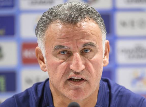 Al Duhail SC (QAT)v Al Nassr (KSA)- AFC Champions League In Doha Qatars Al Duhail SC French head coach Christophe Gerard Galtier attends a press conference, PK, Pressekonferenz ahead of the AFC Champions League Group E football match between Qatars Al Duhail SC and Saudi Arabias Al Nassr at Khalifa International Stadium in Doha, Qatar on 06 November 2023. DOHA Qatar Copyright: xNoushadxThekkayilx originalFilename:varittyakkal-alduhail231106_npUSK
