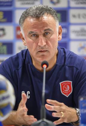 Al Duhail SC (QAT)v Al Nassr (KSA)- AFC Champions League In Doha Qatars Al Duhail SC French head coach Christophe Gerard Galtier attends a press conference, PK, Pressekonferenz ahead of the AFC Champions League Group E football match between Qatars Al Duhail SC and Saudi Arabias Al Nassr at Khalifa International Stadium in Doha, Qatar on 06 November 2023. DOHA Qatar Copyright: xNoushadxThekkayilx originalFilename:varittyakkal-alduhail231106_npyZC