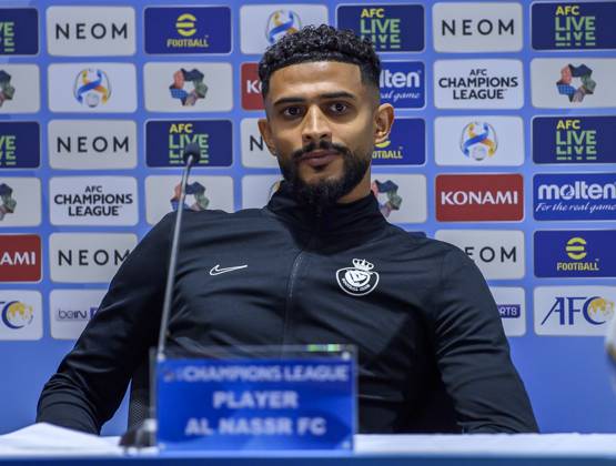 Al Duhail SC (QAT)v Al Nassr (KSA)- AFC Champions League In Doha Saudi Arabias Al Nassr player Abdulelah Al Amri attends a press conference, PK, Pressekonferenz ahead of the AFC Champions League Group E football match between Qatars Al Duhail SC and Saudi Arabias Al Nassr at Khalifa International Stadium in Doha, Qatar on 06 November 2023. DOHA Qatar Copyright: xNoushadxThekkayilx originalFilename:varittyakkal-alduhail231106_npz5r
