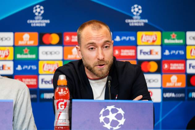Manchester United, ManU press conference, PK, Pressekonferenz ahead of UEFA Champions League in Copenhagen, Denmark Copenhagen, Denmark. 07th, November 2023. Christian Eriksen of Manchester United seen during a press conference ahaed of the UEFA Champions League match between FC Copenhagen and Manchester United at Parken in Copenhagen. Copenhagen Denmark Copyright: xGonzalesxPhoto FrederikkexJensenx