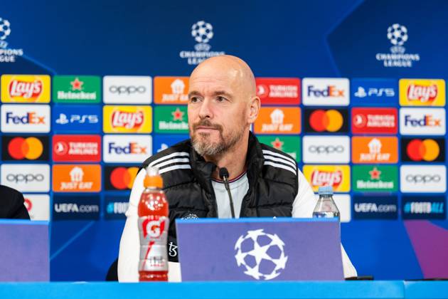 Manchester United, ManU press conference, PK, Pressekonferenz ahead of UEFA Champions League in Copenhagen, Denmark Copenhagen, Denmark. 07th, November 2023. Head coach Erik ten Hag of Manchester United seen during a press conference ahaed of the UEFA Champions League match between FC Copenhagen and Manchester United at Parken in Copenhagen. Copenhagen Denmark Copyright: xGonzalesxPhoto FrederikkexJensenx