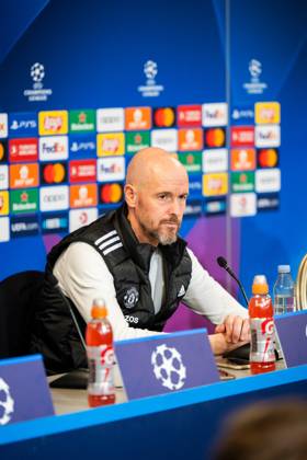 Manchester United, ManU press conference, PK, Pressekonferenz ahead of UEFA Champions League in Copenhagen, Denmark Copenhagen, Denmark. 07th, November 2023. Head coach Erik ten Hag of Manchester United seen during a press conference ahaed of the UEFA Champions League match between FC Copenhagen and Manchester United at Parken in Copenhagen. Copenhagen Denmark Copyright: xGonzalesxPhoto FrederikkexJensenx