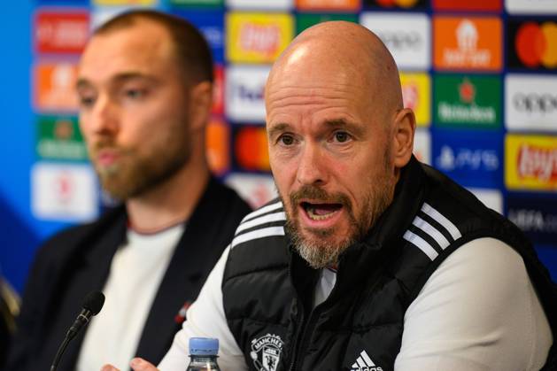Manchester United, ManU press conference, PK, Pressekonferenz ahead of UEFA Champions League in Copenhagen, Denmark Copenhagen, Denmark. 07th, November 2023. Head coach Erik ten Hag of Manchester United seen during a press conference ahaed of the UEFA Champions League match between FC Copenhagen and Manchester United at Parken in Copenhagen. Copenhagen Denmark Copyright: xGonzalesxPhoto TobiasxJorgensenx