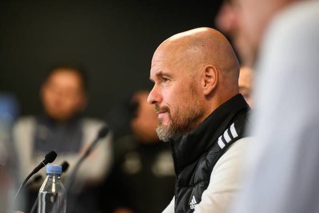 Manchester United, ManU press conference, PK, Pressekonferenz ahead of UEFA Champions League in Copenhagen, Denmark Copenhagen, Denmark. 07th, November 2023. Head coach Erik ten Hag of Manchester United seen during a press conference ahaed of the UEFA Champions League match between FC Copenhagen and Manchester United at Parken in Copenhagen. Copenhagen Denmark Copyright: xGonzalesxPhoto TobiasxJorgensenx