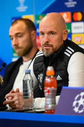 Manchester United, ManU press conference, PK, Pressekonferenz ahead of UEFA Champions League in Copenhagen, Denmark Copenhagen, Denmark. 07th, November 2023. Head coach Erik ten Hag of Manchester United seen during a press conference ahaed of the UEFA Champions League match between FC Copenhagen and Manchester United at Parken in Copenhagen. Copenhagen Denmark Copyright: xGonzalesxPhoto TobiasxJorgensenx