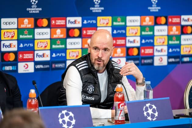 Manchester United, ManU press conference, PK, Pressekonferenz ahead of UEFA Champions League in Copenhagen, Denmark Copenhagen, Denmark. 07th, November 2023. Head coach Erik ten Hag of Manchester United seen during a press conference ahaed of the UEFA Champions League match between FC Copenhagen and Manchester United at Parken in Copenhagen. Copenhagen Denmark Copyright: xGonzalesxPhoto FrederikkexJensenx