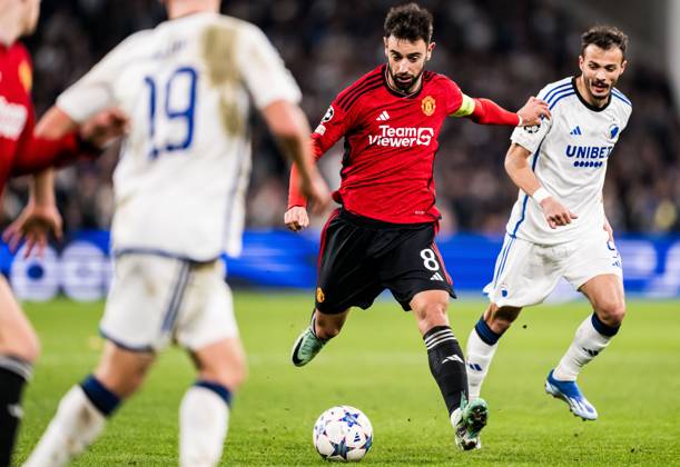 231108 Bruno Fernandes of Manchester United during the UEFA Champions League football match between FC Copenhagen and Manchester United on November 8, 2023 in Copenhagen Photo Petter Arvidson BILDBYRAN kod PA PA0685 fotboll football soccer fotball champions league fc copenhagen manchester united bbeng Copyright: PETTERxARVIDSON BB231108PA098