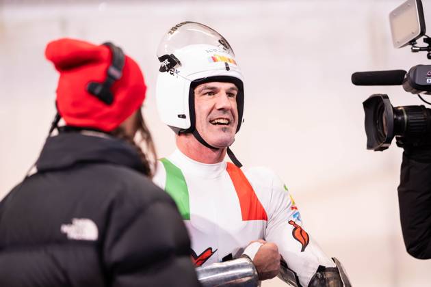TV Total WOK World Championships by Pro7 2023 12 11 2023, Bobsleigh and luge track, Winterberg, TV Total WOK World Championships by Pro7 2023 In the picture Vice World Champion Armin Zöggeler nordphotoxGmbHxx xChristianxSchulze nph000300