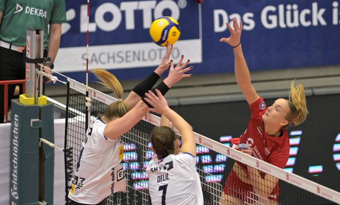 Volleyball, Women, VBL, Dresdner SC - VfB Lotto Suhl