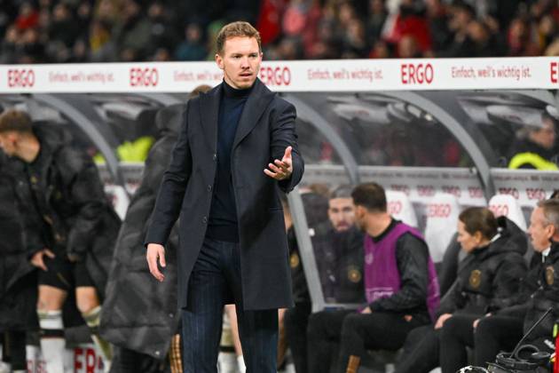 Soccer, men, season 2023 2024, international match in Berlin, Germany Turkey, v l coach national coach Julian Nagelsmann Germany gestures, 18 11 2023, Copyright: xMatthiasxKochx