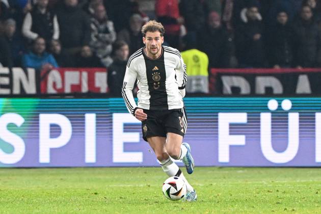 Football, men, 2023 2024 season, international match in Berlin, Germany Turkey, v l Leon Goretzka Germany in action, on the ball, individual action, 18 11 2023, Copyright: xMatthiasxKochx
