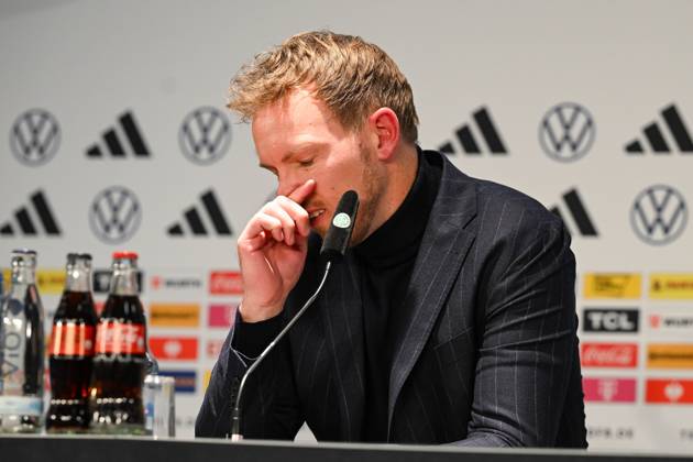 Football, men, 2023 2024 season, international match in Berlin, Germany Turkey, v l Coach national coach Julian Nagelsmann Germany at the post-match press conference, 18 11 2023, Copyright: xMatthiasxKochx