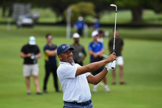 GOLF AUSTRALIAN PGA, Golf Herren Jhonattan Vegas plays a shot during round 1 of the 2023 Fortinet Australian PGA Championship in Brisbane, Thursday, November 23, 2023. ( NO ARCHIVING, EDITORIAL USE ONLY, NO USE IN BOOKS WITHOUT CONSENT BRISBANE QUEENSLAND AUSTRALIA  Copyright: xJONOxSEARLEx 20231123001868663832