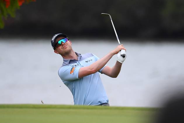 GOLF AUSTRALIAN PGA, Golf Herren Ben Eccles plays a shot during round 3 of the 2023 Australian PGA Championship in Brisbane, Saturday, November 25, 2023. ( NO ARCHIVING, EDITORIAL USE ONLY, NO USE IN BOOKS WITHOUT CONSENT BRISBANE QUEENSLAND AUSTRALIA  Copyright: xJONOxSEARLEx 20231125001869446068